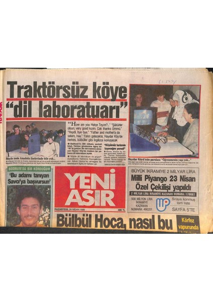 Yeni Asır Gazetesi 24 Nisan 1989 - Tanju Çolakın Intiharı - Erbakan Ataya Yine Gitmedi GZ131865