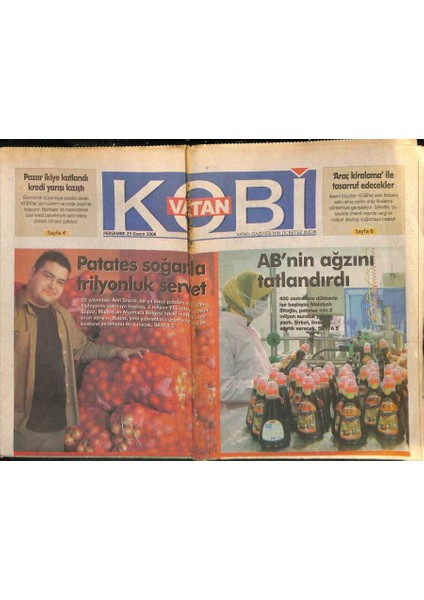 Vatan Gazetesi Kobi Eki 23 Kasım 2006 - 70 Bin Kobinin 1.7 Milyar Ytl Borcu Yapılandırılacak GZ116440