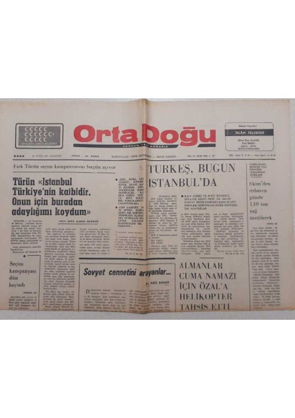 Ortadoğu Gazetesi - 22 Eylül 1975 - Sovyet Cennetini Arayanlar GZ111531