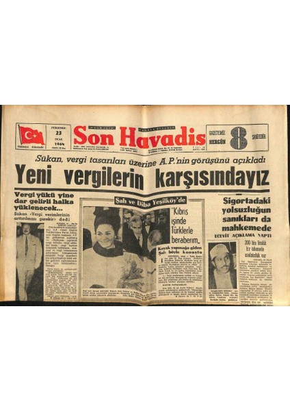 Son Havadis Gazetesi 23 Ocak 1964 - Rusyadan Gaz Yağı Alıyoruz GZ115570