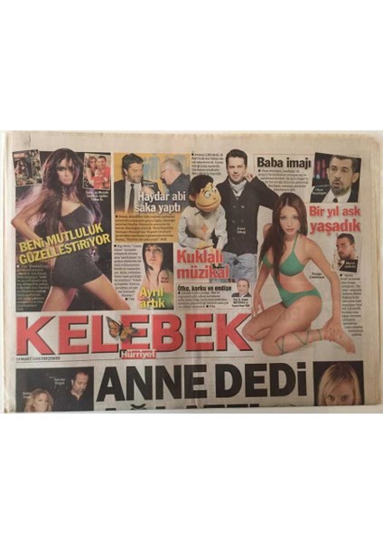 Hürriyet Gazetesi Kelebek Eki 19 Mart 2009 - Emre Altuğ Kuklalı Müzikal GZ28549