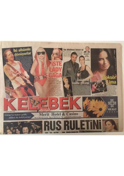 Hürriyet Gazetesi Kelebek Eki 17 Mart 2009 - Hayko Cepkin ve Liseli Öğrenciler Münevver Için Söylediler GZ28553