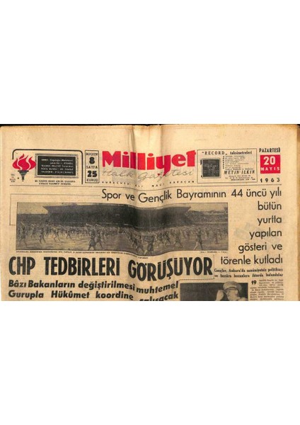 Milliyet Halk Gazetesi 20 Mayıs 1963 - Apden Çıkarılan Dörtler Idarecileri Itham Ettiler GZ79086