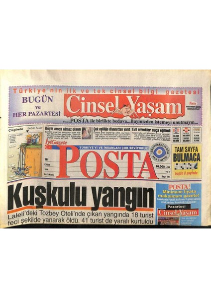 Posta Gazetesi 18 Kasım 1996 - Rambonun Bebeğine Kalp Ameliyatı Yapıldı GZ115780