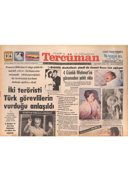 Tercüman Gazetesi 26 Eylül 1981 - Boksörlerimiz Yarın Yugoslavyaya Gidiyor - 1. Ligde Puan Pazarı GZ127696