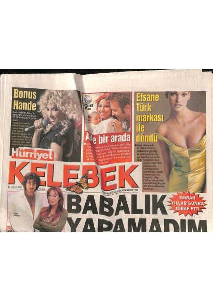 Hürriyet Gazetesi Kelebek Eki 30 Eylül 2005 - Uğur Pektaş , Rol Arkadaşına Sahip Çıktı GZ115424