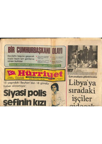 Hürriyet Gazetesi 8 Ocak 1975 - Burton Prenses Sevgilisinden De Ayrıldı - Fahrettin Aslan Nilgün Atılgan Ile Evleniyor... GZ114148