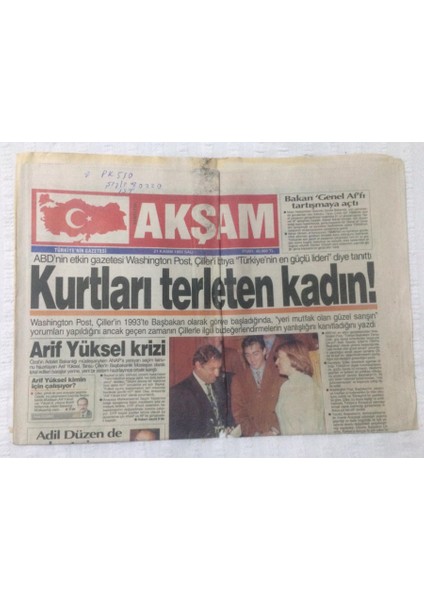 Akşam Gazetesi 21 Kasım 1995 - Kurtları Terleten Kadın,sabancı Japonlardan Memnun - GZ17489