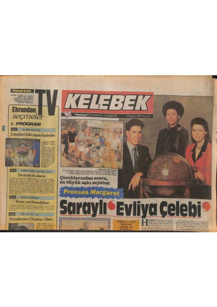 Hürriyet Gazetesi Kelebek Eki 17 Ağustos 1987 - Perihan Ablanın Kardeşi , 9 Yıldır Özlediği Denize Kavuştu GZ127846