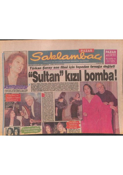 Günaydın Gazetesi Saklambaç Eki 9 Aralık 1990 - Türkan Şoray Son Filmi Için Tepeden Tırnağa Değişti GZ127848