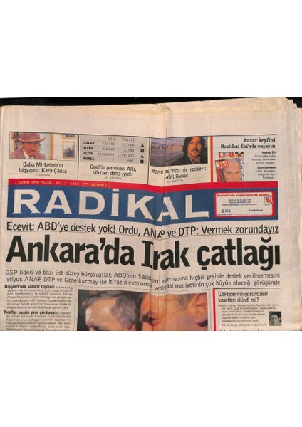 Radikal Gazetesi 1 Şubat 1998 - Uyuşturucu , Ingiliz Polislerine Türkçeyi Öğretiyor - Erbakandan Seçim Blöfü GZ113546