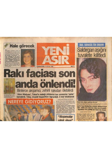 Yeni Asır Gazetesi 14 Ocak 1989 - Sekada Nihayet Anlaşma Sağlandı - Yahya Demirelin Borcu , Şekerbankın Başına Dert Oldu GZ132078