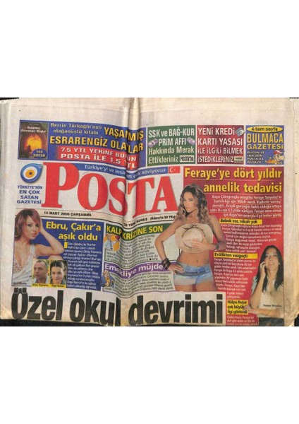 Posta Gazetesi 15 Mart 2006 - Ebru Gündeş , Oktay Kaynarcaya Aşık Oldu GZ80204