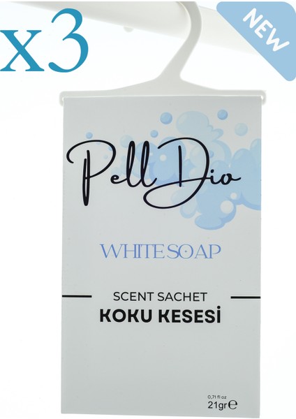 3'lü Whitesoap Dolap Kokusu Ayakkabılık ve Çekmece Kokusu Kesesi