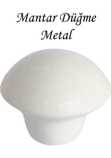 3 Adet Beyaz Mantar Düğme Kulp Mobilya Çekmece Dolap Kapak Kulbu Metal Kulp Aksesuarları Vidalı