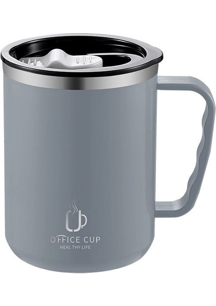 304 L Çelik Gri Sıcak Soğuk 500 ml Kahve El Termos Kupa Mug CIN557GR