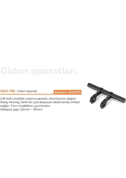 Xbyc 798 Gidon Aksesuar Takma Aparatı Çift Kollu Alüminyum fiyatları