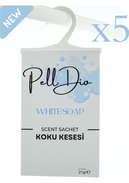 5'li Whitesoap Dolap Kokusu Ayakkabılık ve Çekmece Kokusu Kesesi