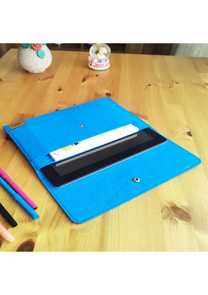 Keçe Tablet Kılıfı Mavi Apple Samsung Asus Lenovo Casper Tüm Markalara Uyumlu