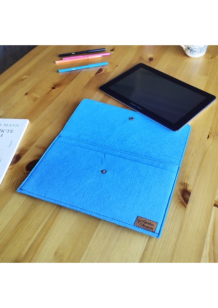Keçe Tablet Kılıfı Mavi Apple Samsung Asus Lenovo Casper Tüm Markalara Uyumlu