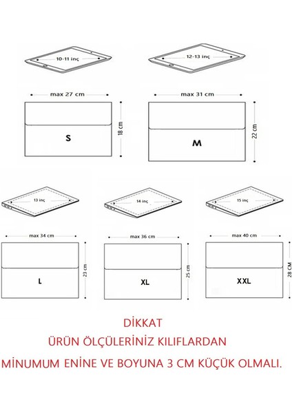 Keçe Tablet Kılıfı Mavi Apple Samsung Asus Lenovo Casper Tüm Markalara Uyumlu
