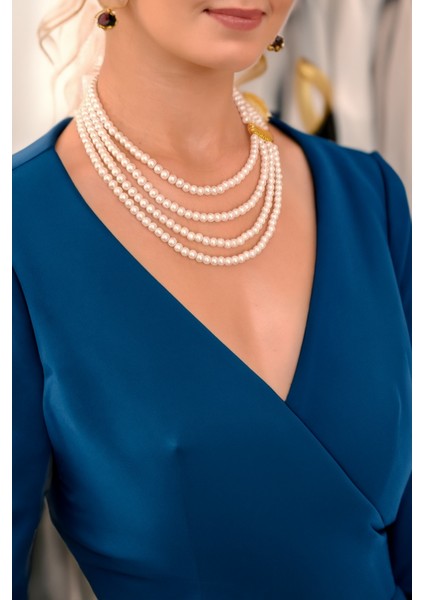 Yüksek kalite çoklu inci kolye İnci choker
