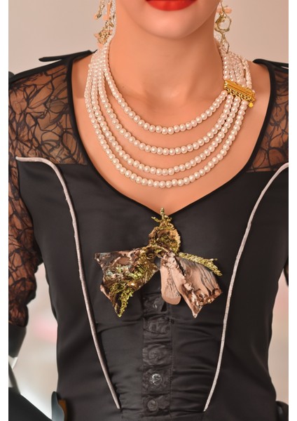 Yüksek kalite İnci choker kolye Çoklu inci kolye modelleri
