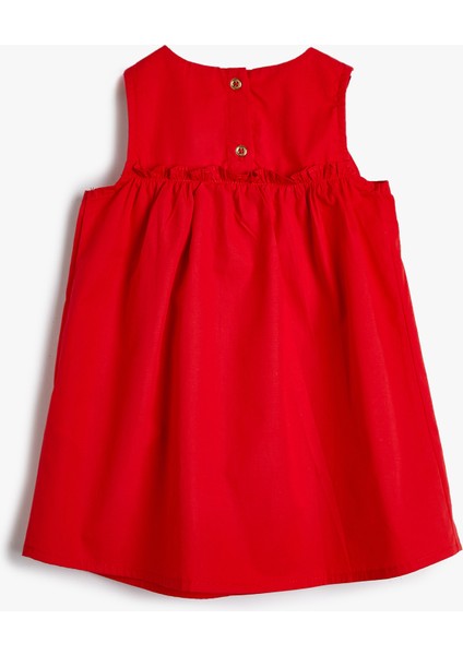 Dress With Bowtie Round Neck Sleeveless fiyatları