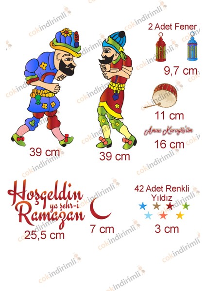 Hoş Geldin Ya Şehr-I Ramazan Ramazan Ayı Özel Hazivat Karagöz Sticker Seti