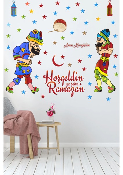 Hoş Geldin Ya Şehr-I Ramazan Ramazan Ayı Özel Hazivat Karagöz Sticker Seti