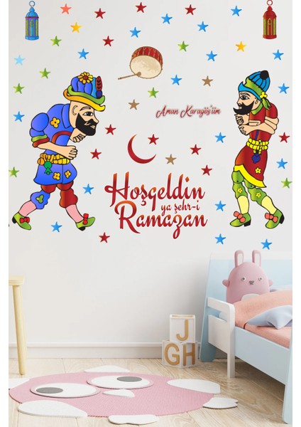 Hoş Geldin Ya Şehr-I Ramazan Ramazan Ayı Özel Hazivat Karagöz Sticker Seti