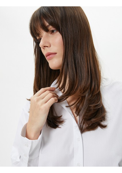 Uzun Kollu Gömlek Düğmeli Pamuklu Standart Kesim