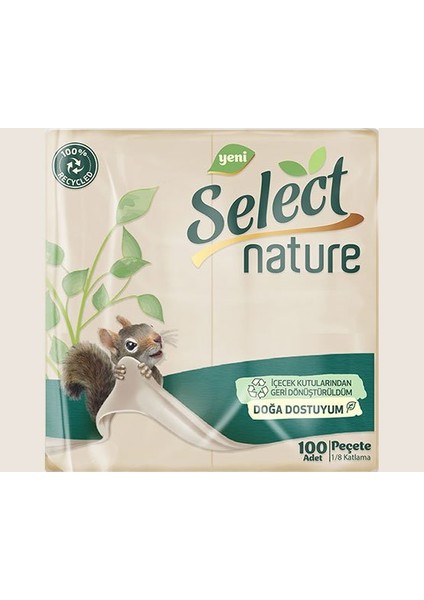Select Nature 1/8 Katlama Peçete (100 Adet)
