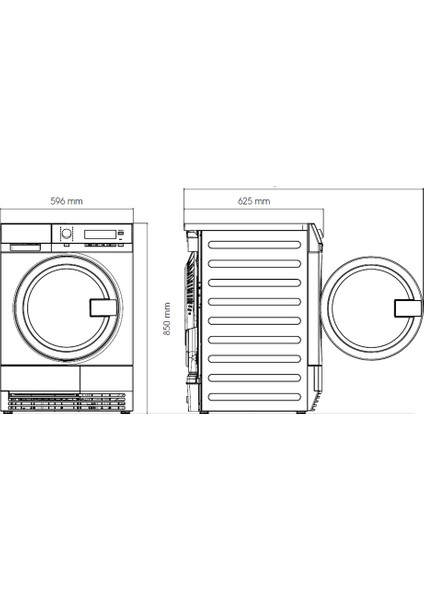 Electrolux Professional Mypro TE1120 - 8 Kg. Yarı Endüstriyel Kurutma Makinesi