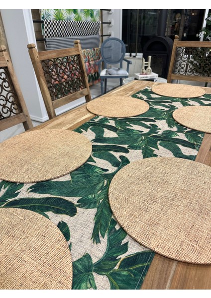 Jüt Görünümlü Yeşil Deve Tabanı Temalı Runner Supla fiyatları