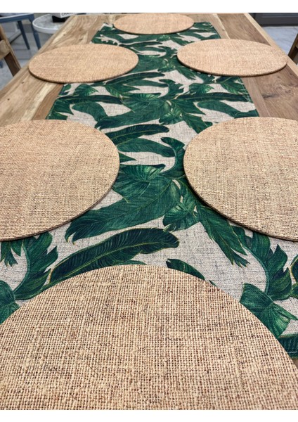 Jüt Görünümlü Yeşil Deve Tabanı Temalı Runner Supla modelleri