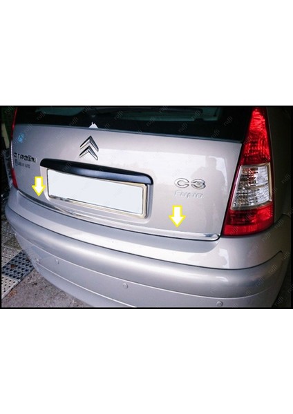 Citroen C3 Krom Bagaj Alt Çıtası 2002-2009 Paslanmaz Çelik