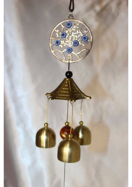 Deprem Zili Çanı Rüzgar Çanı Zili Feng Shui Yin Yang Hayat Ağacı