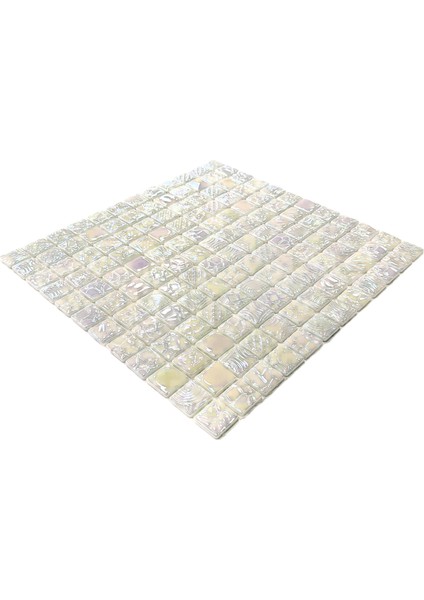 Mutfak Tezgah Arası, Banyo, Havuz, Sauna, Spa, Ev, Bahçe ve İşyeri, Yaşam Alanlarının Tüm Yüzeyleri İçin 25X25 mm Hologramlı ve Desenli Cam Mozaik. Satış Adedi: 1 M2. indirimleri