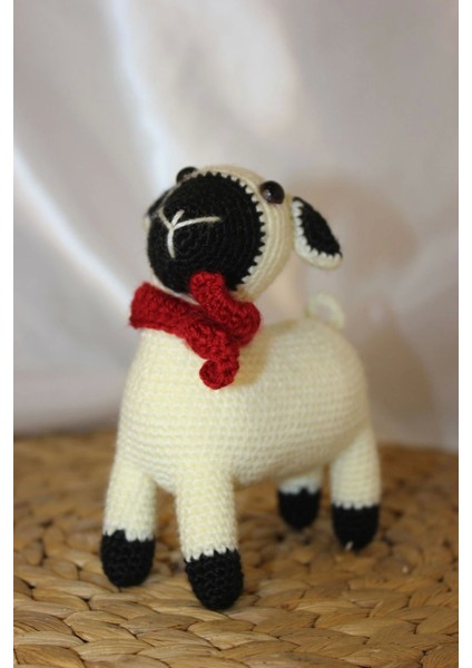 Amigurumi El Işi Doğal Buzyy Kuzu Figürü Doğal Oyuncak Uyku Arkadaşı