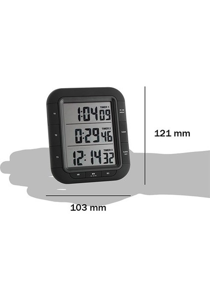 TFA Dostmann Tfa 38.2023 "triple Xl" Üç Ekranlı Dijital Zamanlayıcı Timer