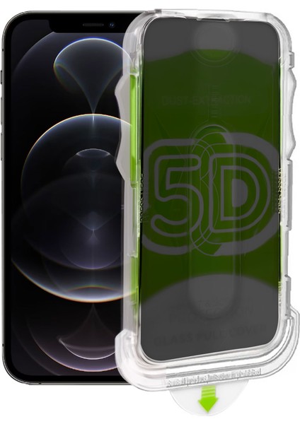 Apple iPhone 12 Pro Max Ekran Koruyucu Privacy Hayalet Tam Kaplayan Temperli Cam