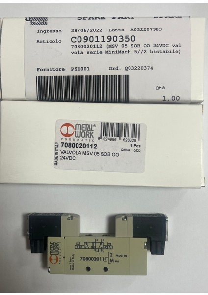 Metal Work Pnömatik 7080020112 Valf, Solenoıd, Mınımach, Bıstable, Msv 05 Sob Oo 24VDC C0901190350 8024986628326 fiyatları
