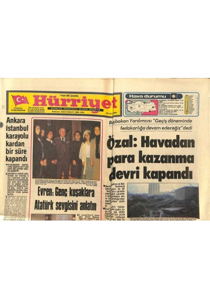 Hürriyet Gazetesi 7 Ocak 1981 - Marilyn Monroe Milyoner Avlıyor GZ82153