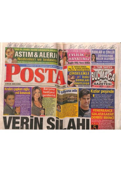 Posta Gazetesi 2 Eylül 2005 - Sibel Can , 4 Yaşındaki Oğlu Emirin Babası Sulhi Aksütten Boşanma Kararı Almıştı GZ82696