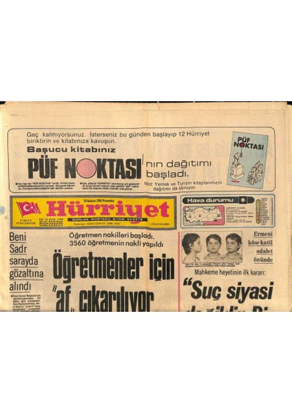 Hürriyet Gazetesi 18 Haziran 1981 - Tiryakilere Müjde!.. Fason Sigara Yaptırılmayacak GZ81676