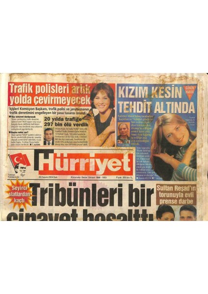 Hürriyet Gazetesi 30 Kasım 2004 - Sultan Reşadın Torunuyla Evli Prense Darbe GZ84595
