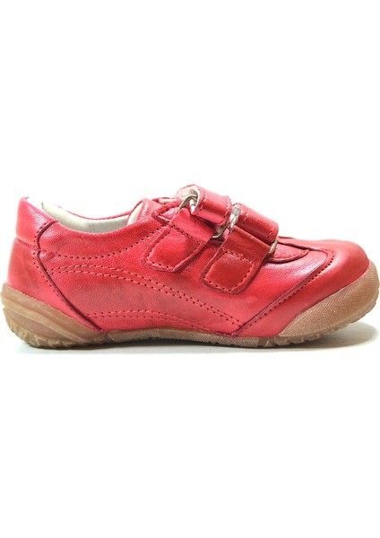 PAFI297 Hakiki Deri Kırmızı Ortopedik Ped Taban Kız Bebek Spor Ayakkabı modelleri