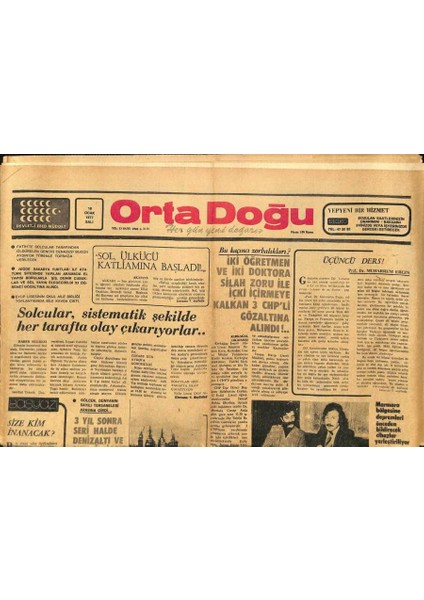 Ortadoğu Gazetesi 18 Ocak 1977 - Zigana Tüneli Inşaatı Yıl Sonunda Bitiyor GZ87306