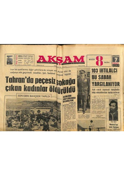 Akşam Gazetesi 7 Haziran 1963 - Kandemirin Mirasına Hiç Kimse Sahip Çıkmadı GZ87744